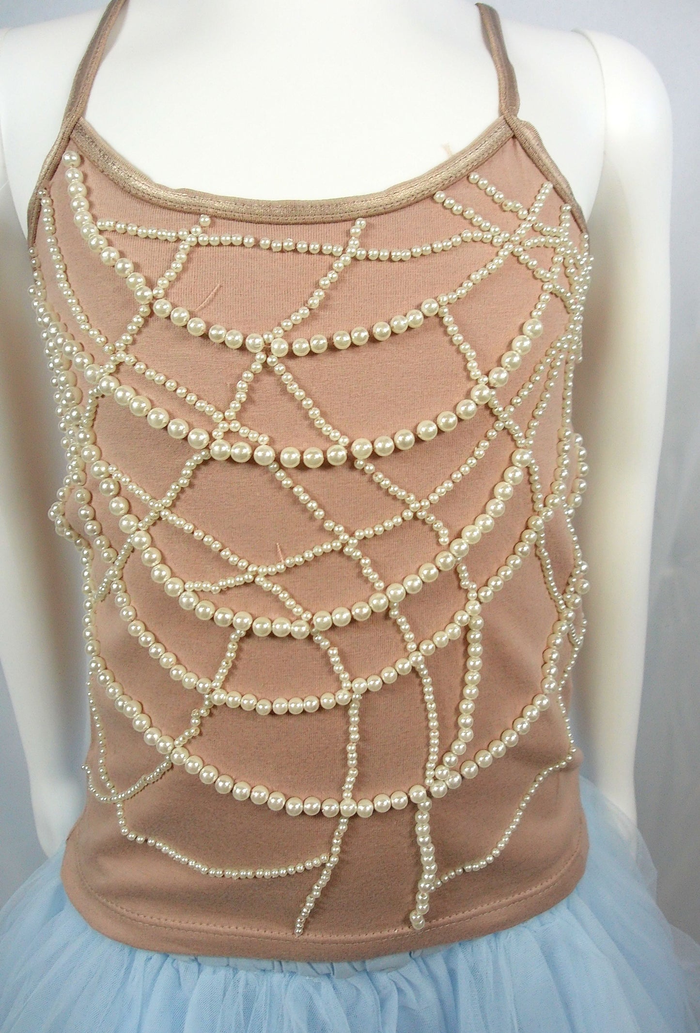 Tutu Du Monde Beaded Top in Taupe *C1,E1*