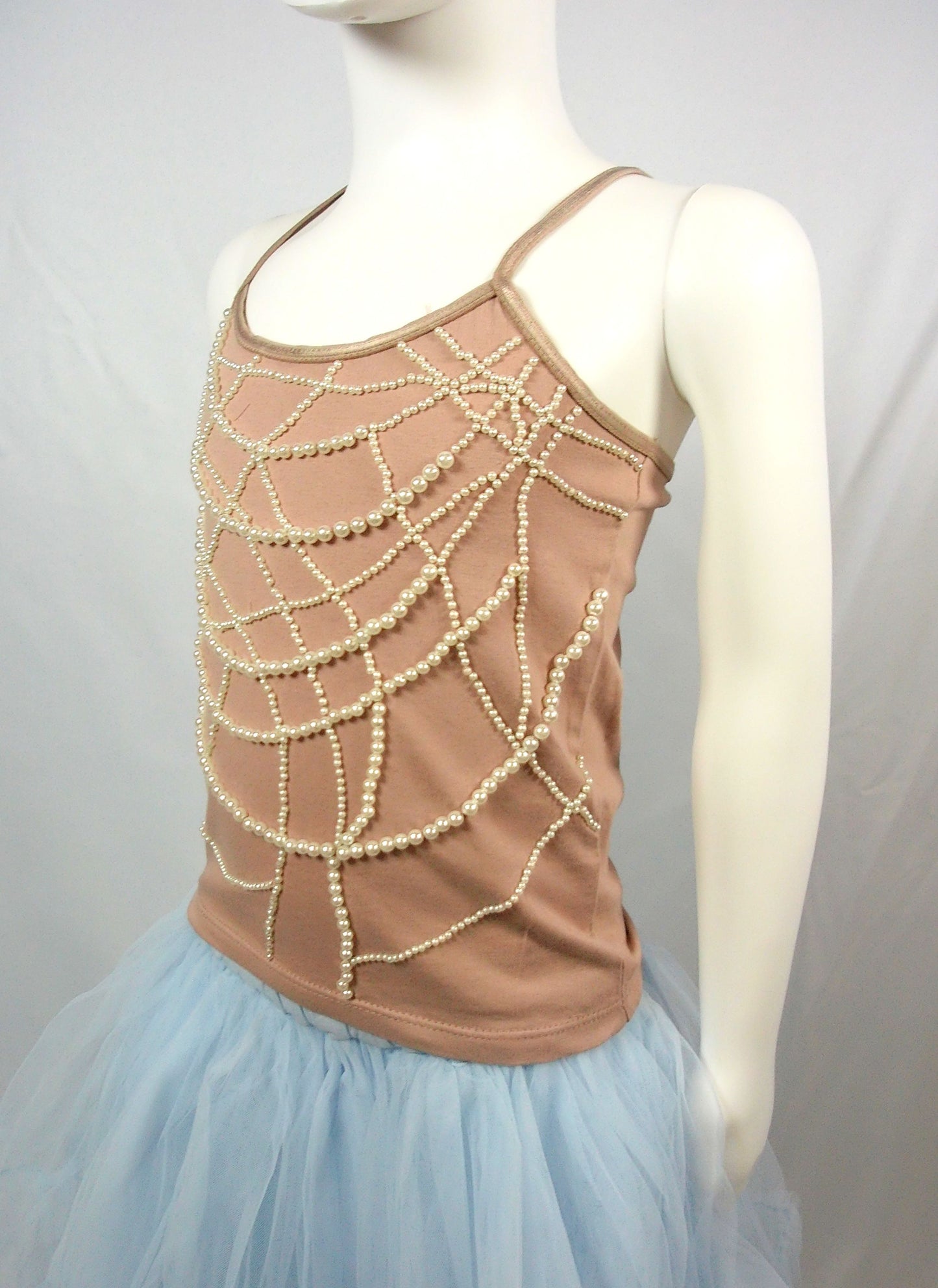 Tutu Du Monde Beaded Top in Taupe *C1,E1*
